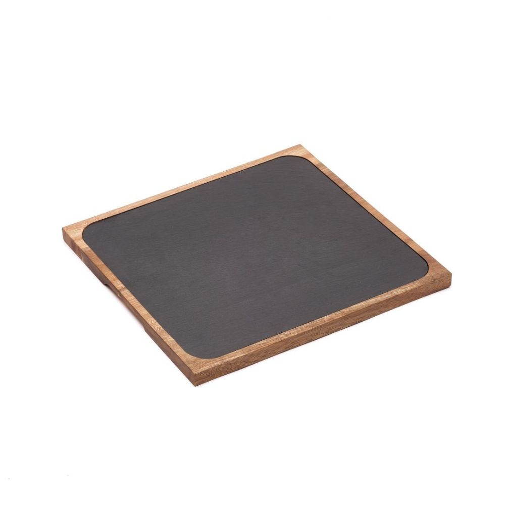 11577.jpg COMAS - ACACIA BOARD WITH SLATE 32 x 32 CM - Image 1