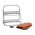 APS - 2 TIER WOOD TRAY STAND 35.5 x 21 x 40 CM - Image 4
