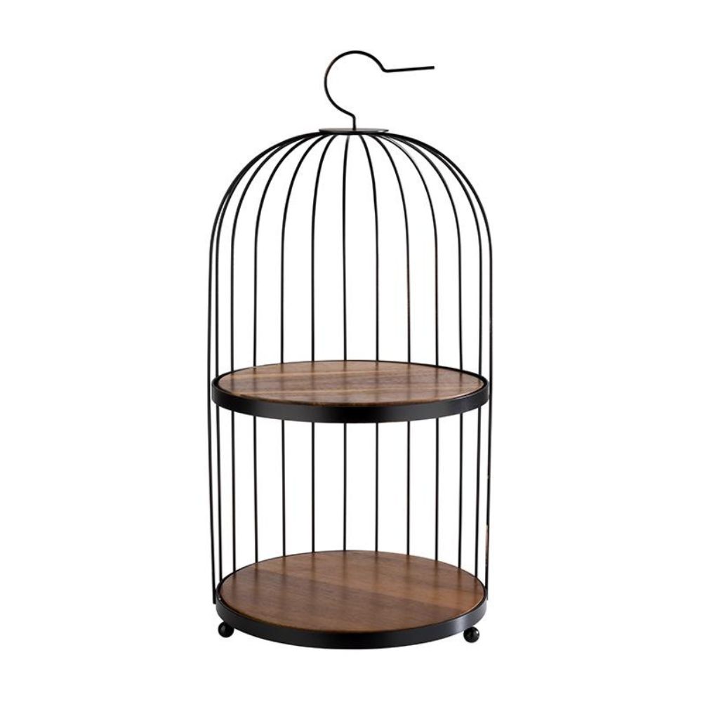 33206.jpg APS - BUFFET STAND BIRDCAGE 2 WOODEN TIER 26 x 54 CM - Image 1