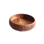 ASH - ACACIA WOODEN ENGRAVED ROUND BOWL 25 x 6 CM