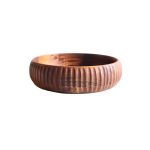 ASH - ACACIA WOODEN ENGRAVED ROUND BOWL 25 x 6 CM - Image 2