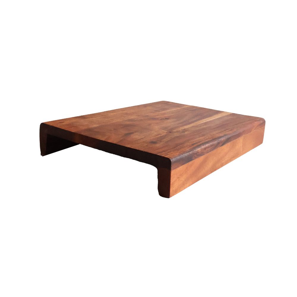 8369.jpg ASH - ACACIA WOODEN RECTANGULAR RISER 35 x 25 CM - Image 1