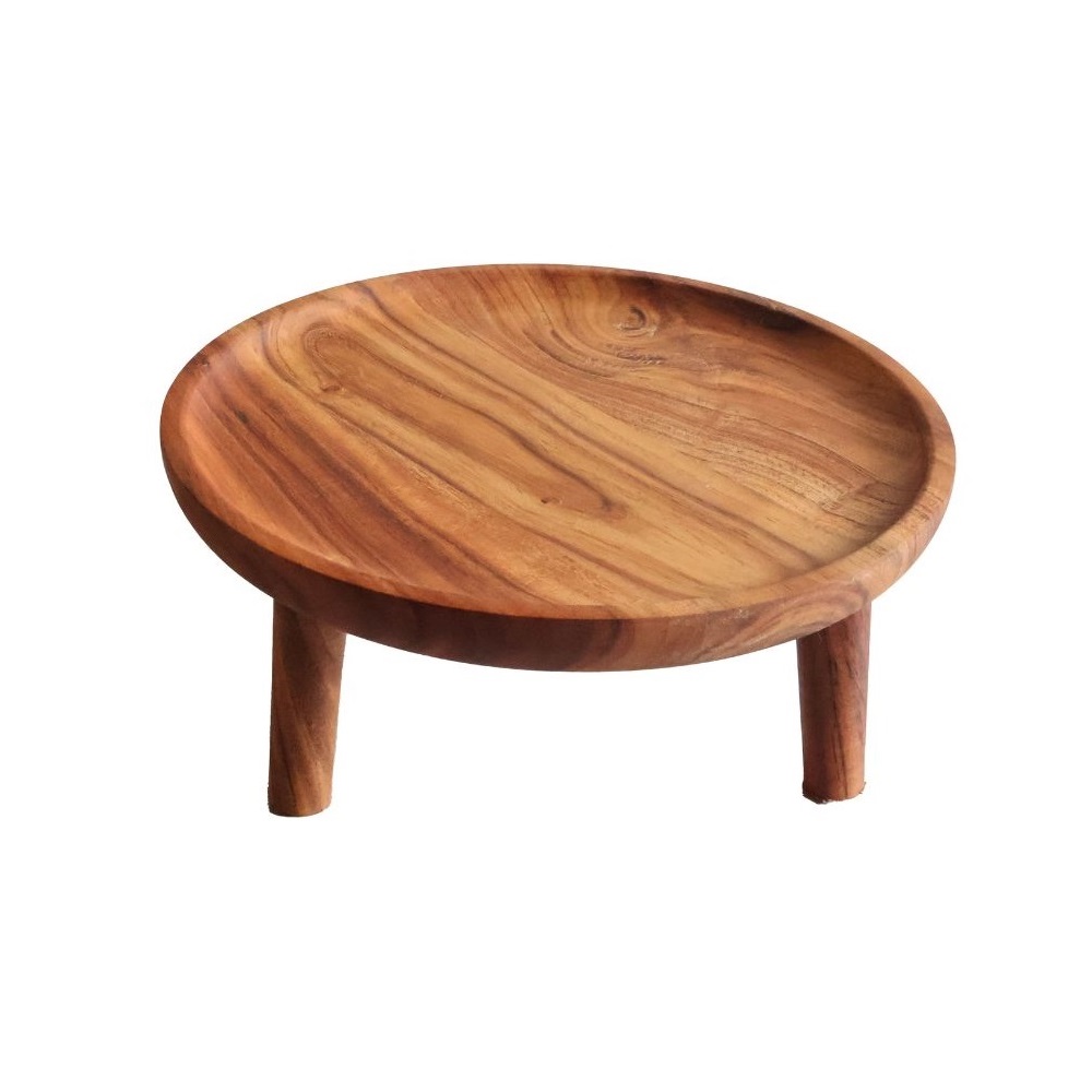 ASH8345B.jpg ASH - ACACIA WOODEN FOOTED TRAY 30 x 14 CM - Image 1