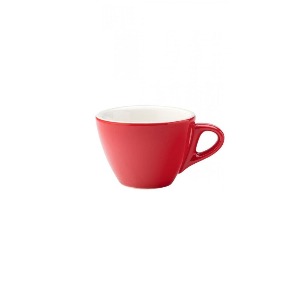 CT8138.jpg *DISCONTINUED - UTOPIA - BARISTA RED FLAT WHITE CUP 16 CL - Image 1