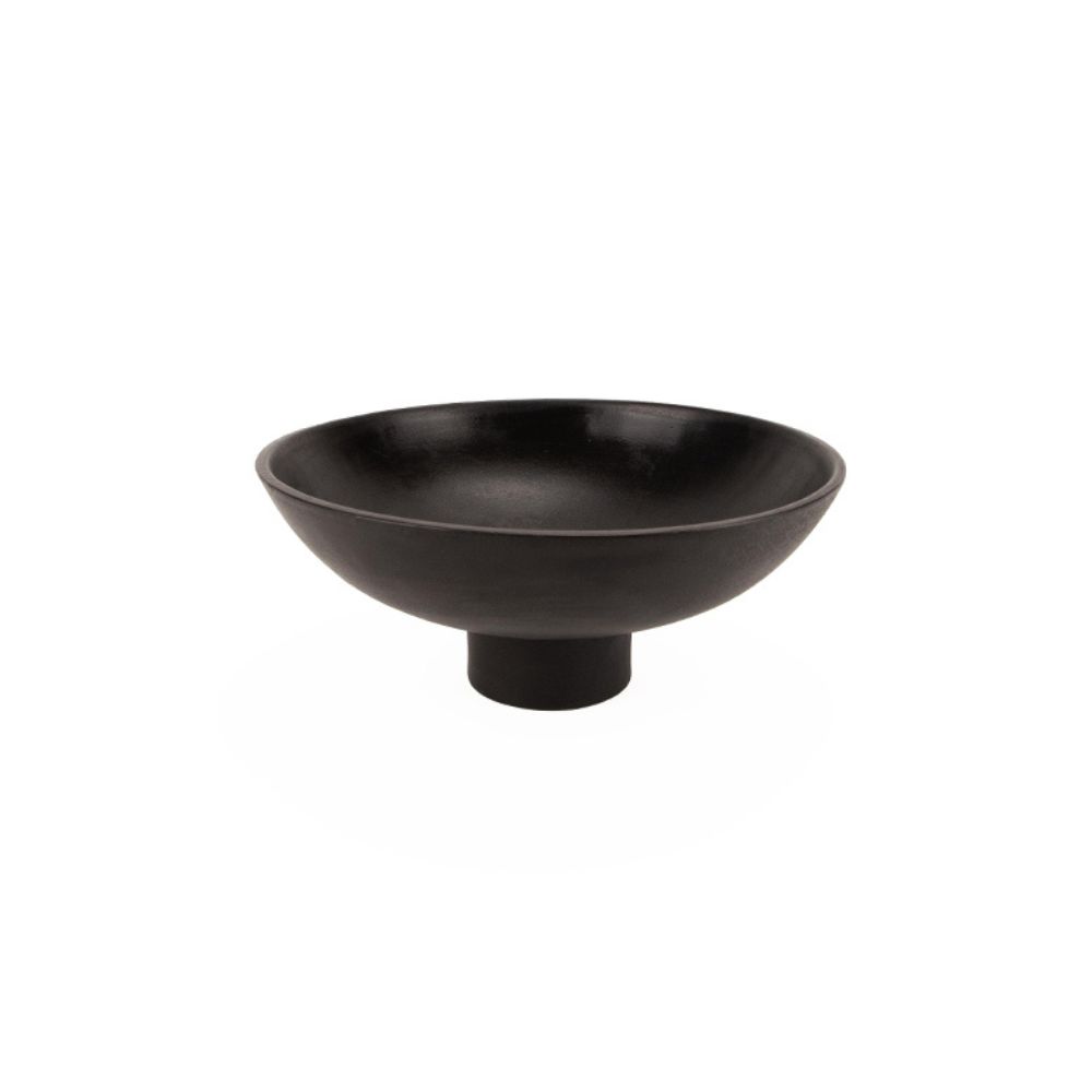 E1134.VG647.jpg MT - OLEIROS BLACK BUFFET FOOTED BOWL 25.5 x 12 CM - Image 1