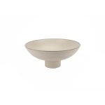 MT - OLEIROS WHITE BUFFET FOOTED BOWL 25.5 x 12 CM