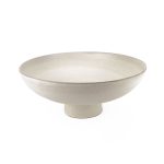 MT - OLEIROS WHITE BUFFET FOOTED BOWL 40 x 11.5 CM