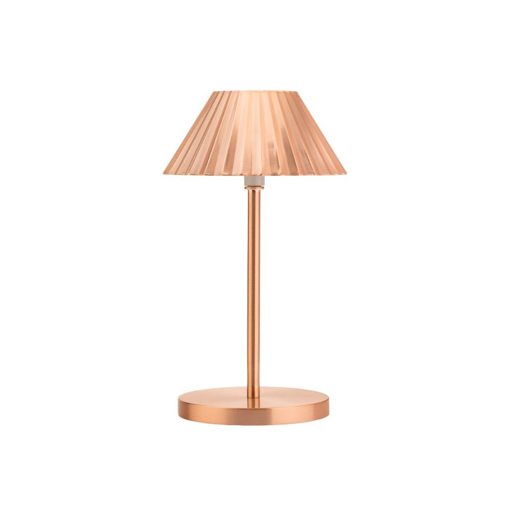 H88400.jpg UTOPIA - ARUBA LED CORDLESS LAMP 23 CM BRUSHED COPPER - Image 1