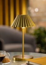 UTOPIA - ARUBA LED CORDLESS LAMP 23 CM GOLD - Image 2