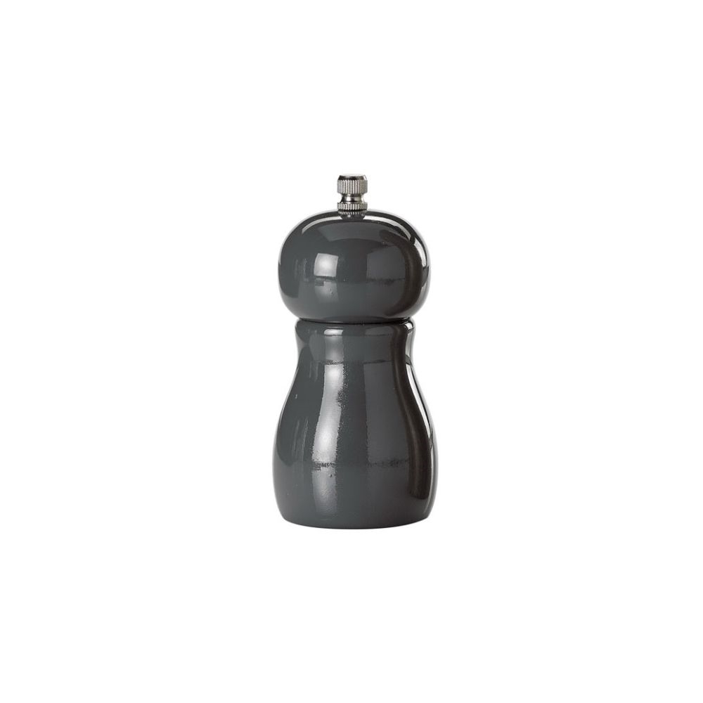 T4210.jpg *DISCONTINUED - LEONE - WOODEN DARK GREY SALT AND PEPPER MILL 11.5 CM - Image 1
