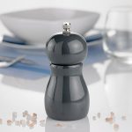 *DISCONTINUED - LEONE - WOODEN DARK GREY SALT AND PEPPER MILL 11.5 CM - Image 2