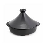 TOPGRES - STONEWARE CERAMIC TAJINE / INDUCTION / 25 x 20 CM - 200 CL / 2 HANDLES / ANTHRACITE
