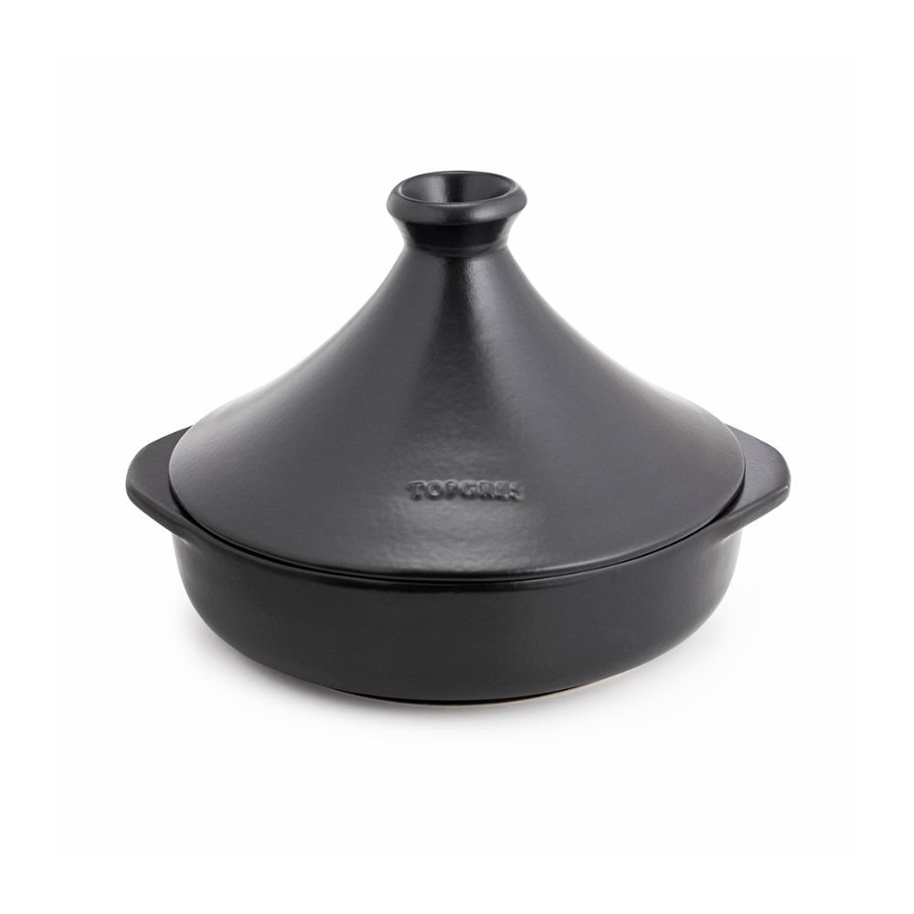 211ANT.211.A.jpg TOPGRES - STONEWARE CERAMIC TAJINE / INDUCTION / 25 x 20 CM - 200 CL / 2 HANDLES / ANTHRACITE - Image 1