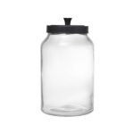 ESPIEL - GLASS JAR WITH METAL BLACK LID XL 4 LT