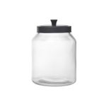 ESPIEL - GLASS JAR WITH METAL BLACK LID L 3.5 LT