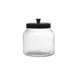 ESPIEL - GLASS JAR WITH METAL BLACK LID M 2.5 LT