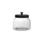 ESPIEL - GLASS JAR WITH METAL BLACK LID S 2 LT