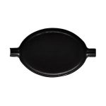 PLATO - WINGS BLACK MATT EARED OVAL PLATE 30 x 17 CM
