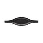 PLATO - WINGS BLACK MATT EARED OVAL INNER SIDE PLATE 27 x 7 CM