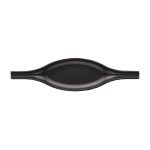 PLATO - WINGS BLACK MATT EARED OVAL INNER SIDE PLATE 32 x 8 CM