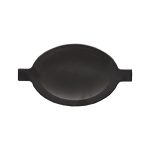 PLATO - WINGS BLACK MATT EARED OVAL FLAT PLATE 26 x 14 CM