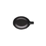 PLATO - WINGS BLACK MATT EARED OVAL DIP BOWL 13 x 7.5 CM