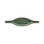 PLATO - WINGS GREEN MATT EARED OVAL INNER SIDE PLATE 27 x 7 CM