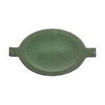 PLATO - WINGS GREEN MATT EARED OVAL FLAT PLATE 31 x 17 CM