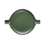PLATO - WINGS GREEN MATT EARED ROUND PLATE 28 x 20 CM