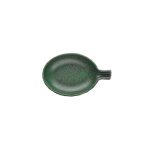 PLATO - WINGS GREEN MATT EARED OVAL DIP BOWL 13 x 7.5 CM