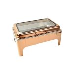 BNOV - HYDRAULIC CHAFING DISH GN 1/1 WITH GLASS TOP 54 x 35.5 x 28 CM COPPER FINISH