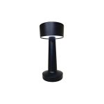NOV - TABLE LAMP LOW FLAT HEAD RECHARGEABLE METALLIC BLACK MATT 9 x 21 CM / LAMP01