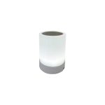NOV - TABLE LAMP RECHARGEABLE LOW CYLINDER PLASTIC/ALUMINIUM SILVER MATT 10 x 13 CM / LAMP03