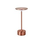 NOV - TABLE LAMP SLIM FLAT HEAD RECHARGEABLE METALLIC RUSTIC COPPER 13 x 28 CM / LAMP07