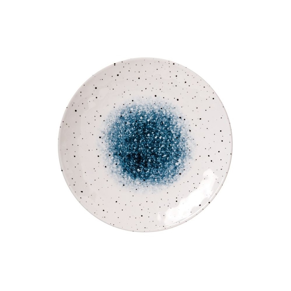 12-420.jpg BNOV - DECOR MELAMINE SIDE PLATE WHITE/BLUE 20 CM - Image 1