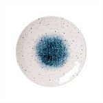 BNOV - DECOR MELAMINE DINNER PLATE WHITE/BLUE 25 CM