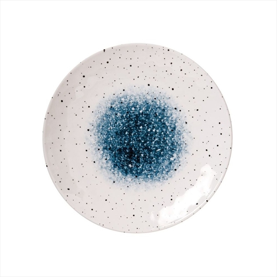12-422.jpg BNOV - DECOR MELAMINE DINNER PLATE WHITE/BLUE 25 CM - Image 1
