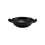 NOV - MELAMINE OVAL PAN WITH HANDLES BLACK 18.7 x 14.5 x 3.6 CM
