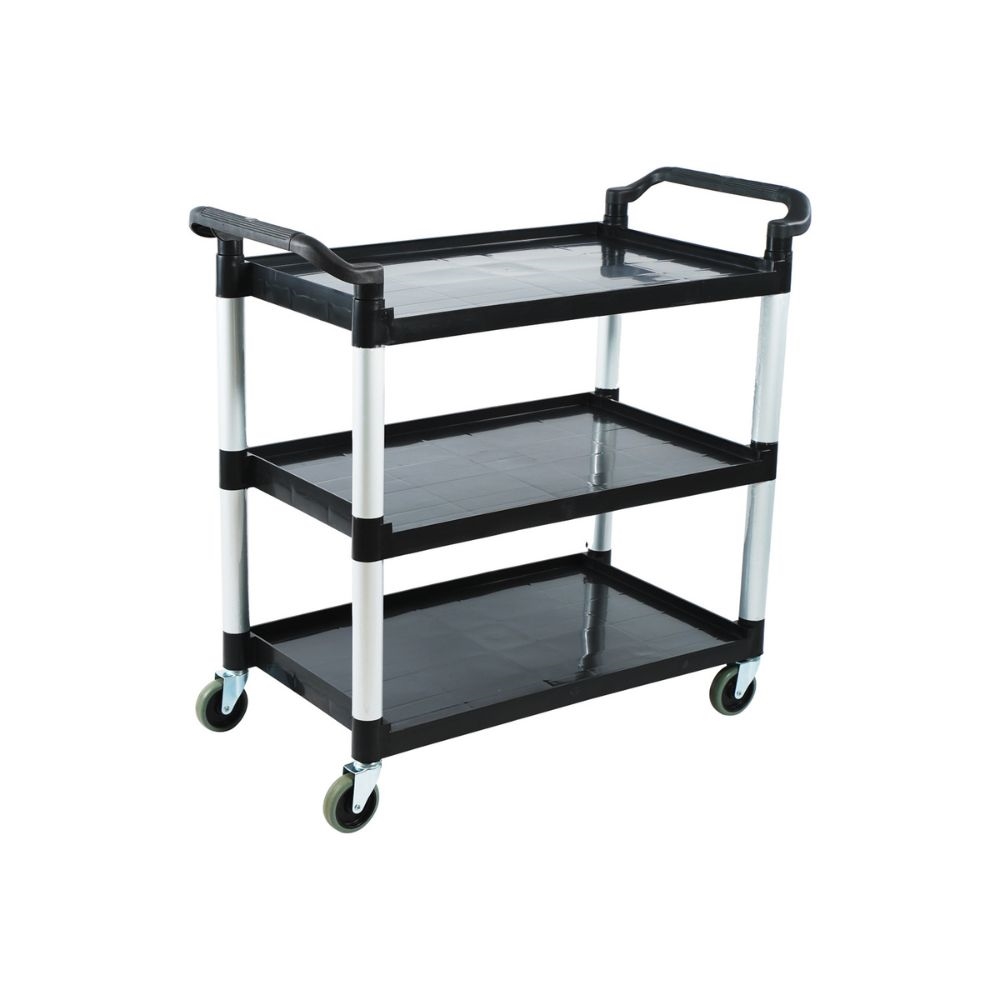 04-420.jpg BNOV - THREE LEVEL TROLLEY BLACK 107 x 50 x 99 CM - Image 1