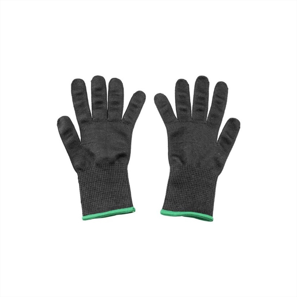 11209.jpg TC - MEDIUM CUT-RESISTANT GLOVE SET BLACK/GREEN 25 x 16.5 CM - Image 1