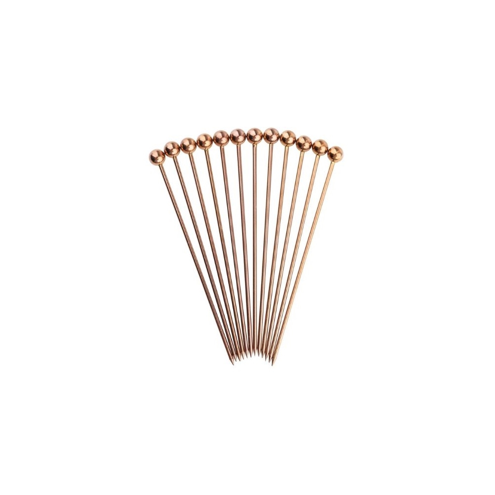 12257.jpg TC - COCKTAIL PICKS BRONZE ST/ST SET OF 12 / 1 x 11 CM - Image 1