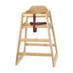 TC - WOODEN HIGH CHAIR NATURAL 51.5 x 50 x 75.5 CM