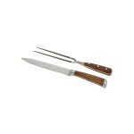 ESPIEL - WALNUT STEAK KNIFE-FORK SET 20 x 4 x 3 CM