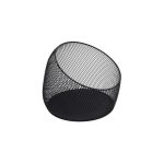 ESPIEL - SLOPED ROUND METAL BASKET BLACK 22 x 13.5 CM