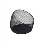 ESPIEL - SLOPED ROUND METAL BASKET BLACK 28 x 22 CM