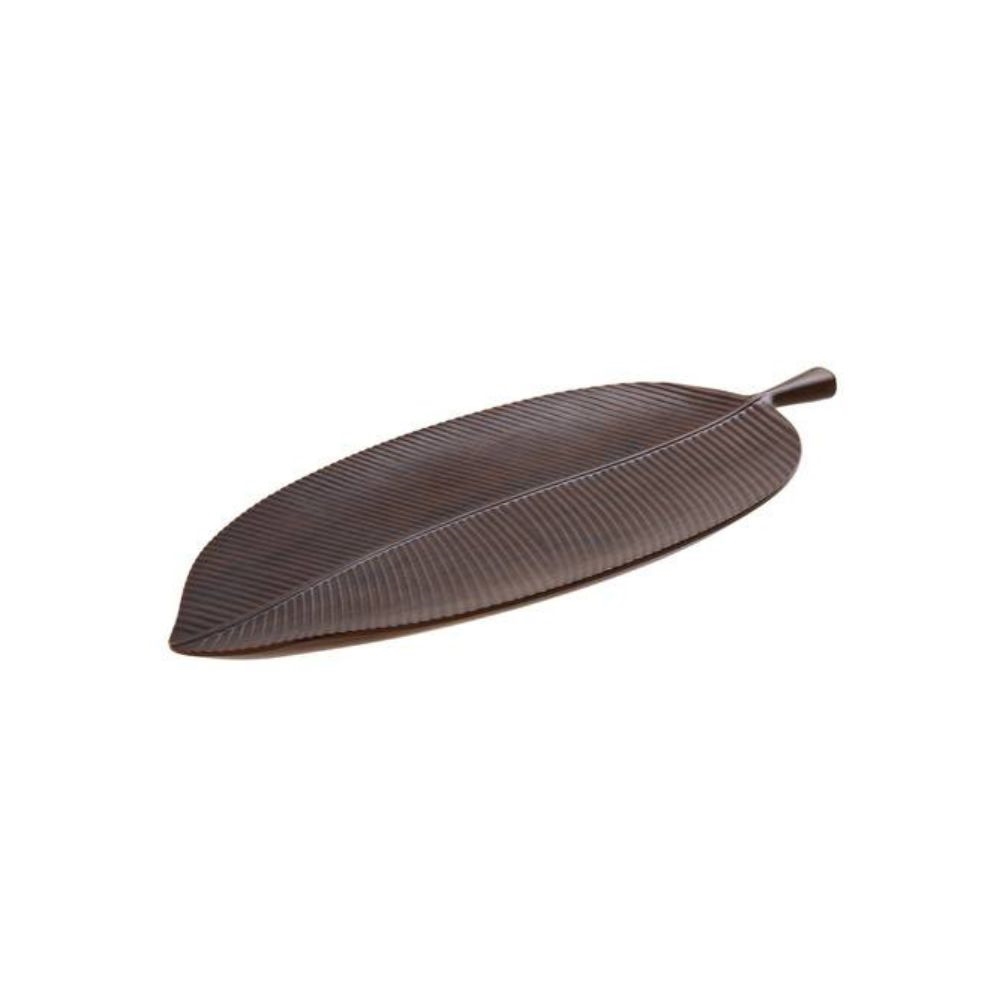 T8349.jpg LEONE - BROWN MELAMINE LEAF PLATTER 57 x 20 x 2.2 CM - Image 1