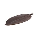 LEONE - BROWN MELAMINE LEAF PLATTER 84 x 25 x 3 CM