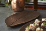 LEONE - BROWN MELAMINE LEAF PLATTER 84 x 25 x 3 CM - Image 2