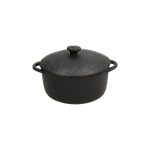TOGNANA - VULCANIA BLACK ROUND COCOTTE WITH COVER 14 CM