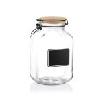 XM - GLASS JAR WITH WOODEN LID 3 LT